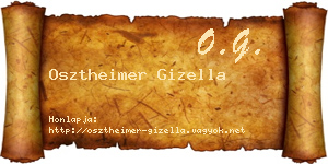 Osztheimer Gizella névjegykártya